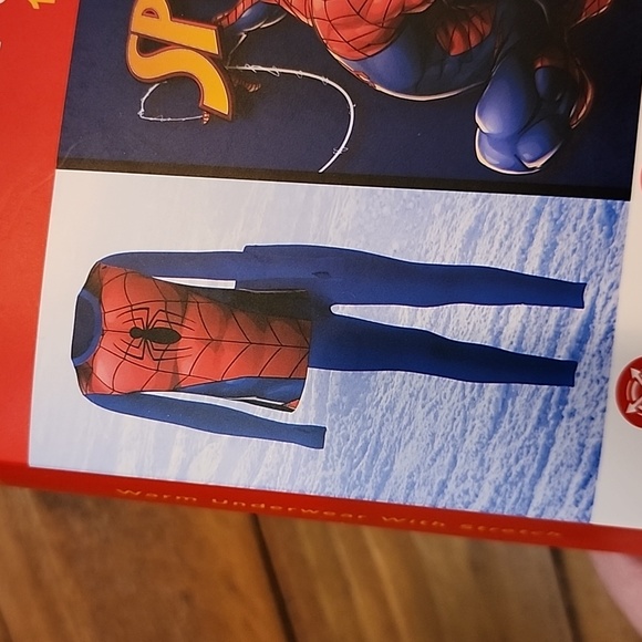 ClimateRight by Cuddl Duds Spiderman Boys Thermal Set Size Large 10/12 - Picture 4 of 11